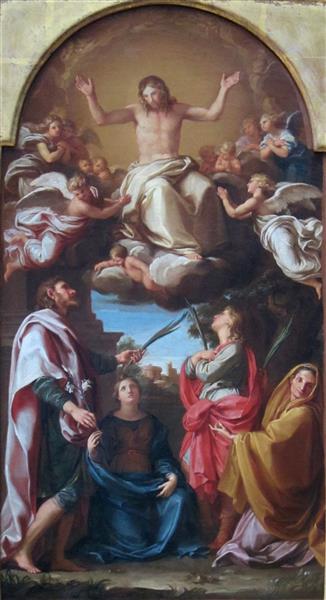 Christ with Saints Julian, Basilissa, Celsus and Marcionilla, 1736 - 1738 - Помпео Батоні