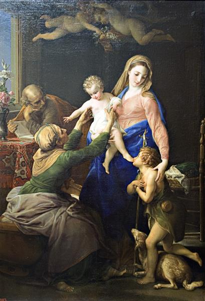 Sacra Famiglia Con I Santi Elisabetta E Giovanni Battista - Помпео Батоні