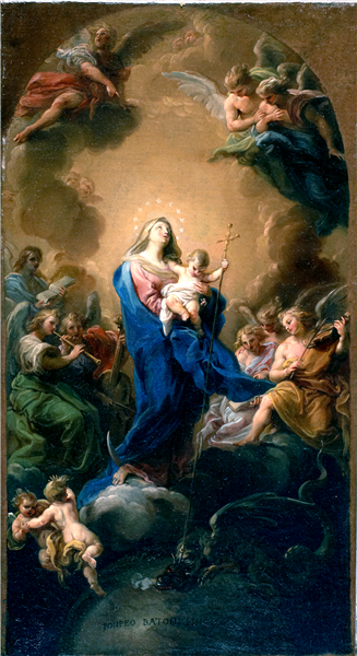 La Vierge À L'enfant En Gloire, 1747 - Помпео Батоні