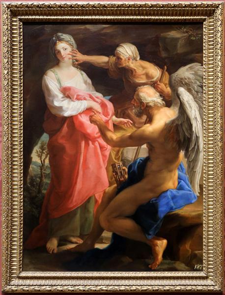 Time orders old age to destroy beauty, 1746 - Pompeo Batoni