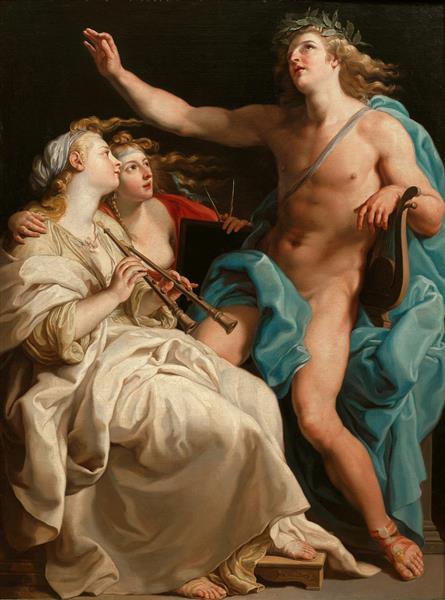 Apollo and Two Muses, 1741 - Помпео Батоні
