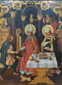 Katharinenaltar: Die hll. Ulrich und Conrad - Hans Holbein der Ältere