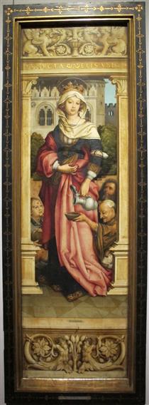 Maria Der Verkündigung  (Sebastiansaltar) - Hans Holbein l'Ancien