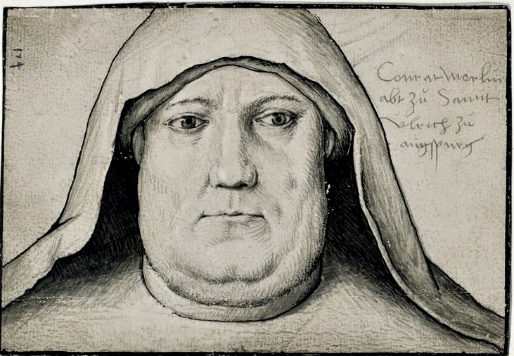 Konrad Mörlin, Benediktinerabt an St. Ulrich und Afra, Augsburg, 1500 - Hans Holbein the Elder