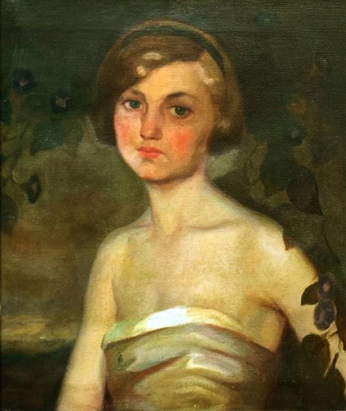 Portrait of a girl, 1922 - Armando Montaner Valdueza