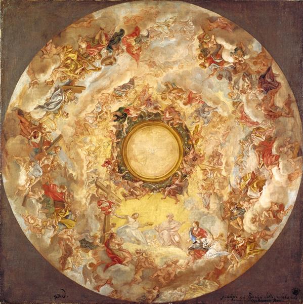 St. Agnes is Received into Heaven - Giovanni Battista Gaulli