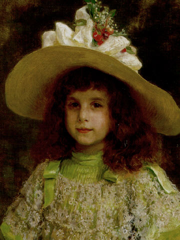 Portrait of a young girl, c.1892 - Jean-André Rixens