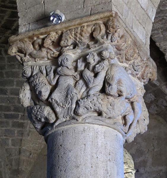 Capital, Abbey of Sant'Antimo, Italy, c.1050 - Romanesque Architecture