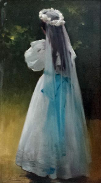 Girl during the frist communion, 1888 - Joan Brull