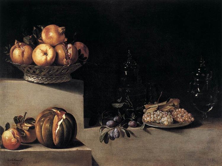 Still Life with Fruits and Glassware - Хуан Ван дер Амен