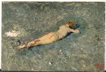 The Nude on Portici Beach - Marià Fortuny
