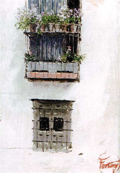 Balcony of Granada - Мариано Фортуни