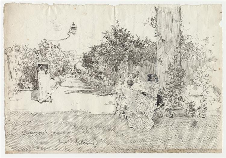 Fragment of a letter Sent to William H. Stewart from Portici, Italy, 1874 - Marià Fortuny i Marsal