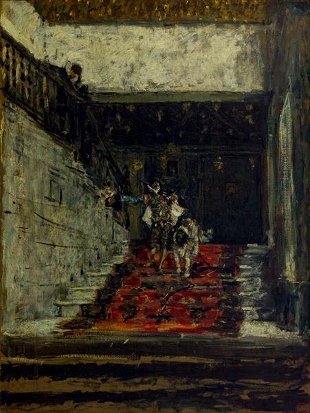 The Stairs at the Casa De Pilatos, Seville - Mariano Fortuny