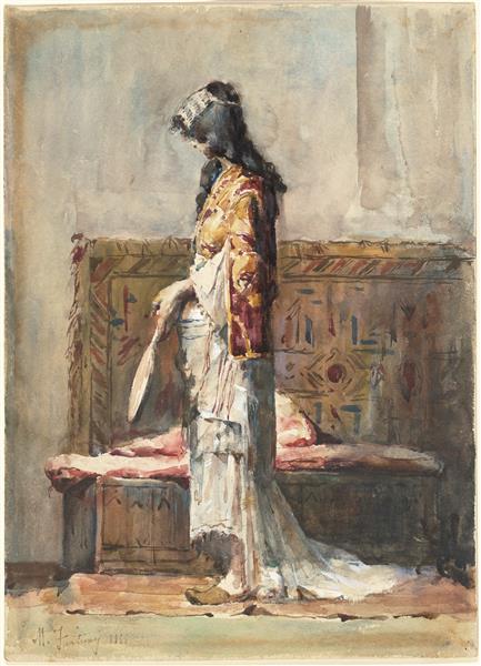 A Moroccan woman in traditional dress - Marià Fortuny