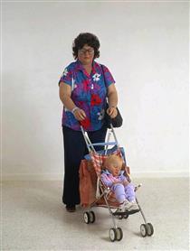 Woman with Child in a Stroller - Duane Hanson