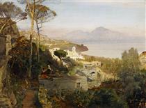 View from Sorrento to Capri - Освальд Ахенбах
