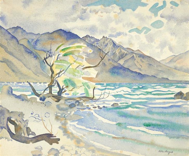 Sketch for Central Otago (Lake Wakatipu and the Remarkables), 1953 - Rita Angus