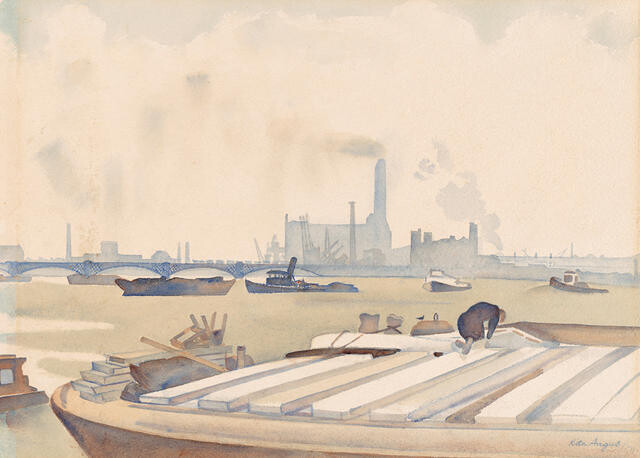 The Thames from Chelsea, 1958 - Rita Angus