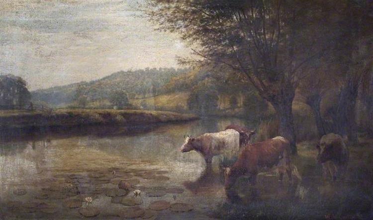 The Thames, Basildon, Berkshire, 1882 - William Sidney Cooper