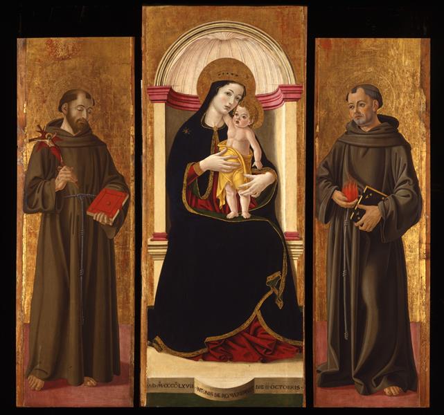 Madonna Col Bambino Tra I Santi Francesco E Antonio, 1467 - Antoniazzo Romano