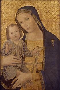 Virgen Y El Niño Con Pajarito - Antoniazzo Romano