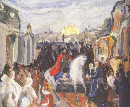 Bohdan Khmelnytsky Enters Kyiv, c.1914 - c.1920 - Oleksa Novakivskyi