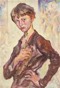 Portrait of the Artist's Son, Yaroslav - Oleksa Novakivskyi