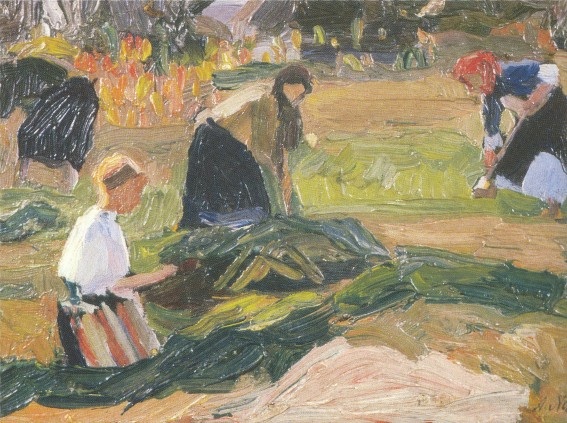 In Vegetable Garden, 1901 - Алексей Харлампиевич Новаковский