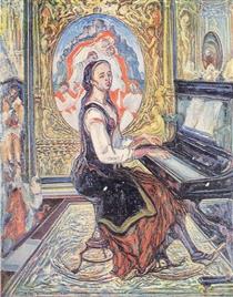 Music. Wife at the Piano - Олекса Новаківський