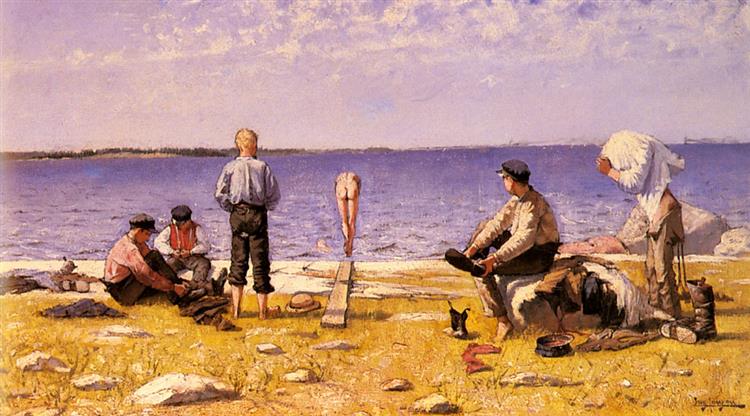 Boys on the beach - Eugène Jansson