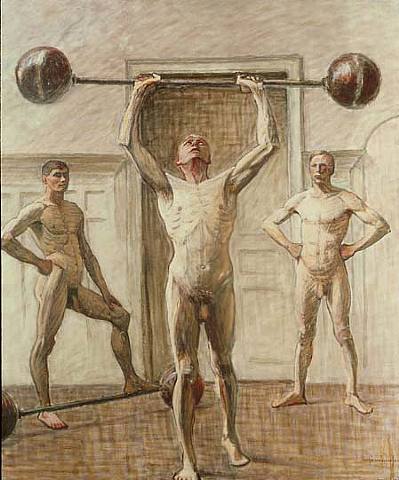 Pushing Weights with Two Arms, 1914 - Эжен Янсон