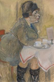 Café (Sitzende Im Café) - Georg Tappert