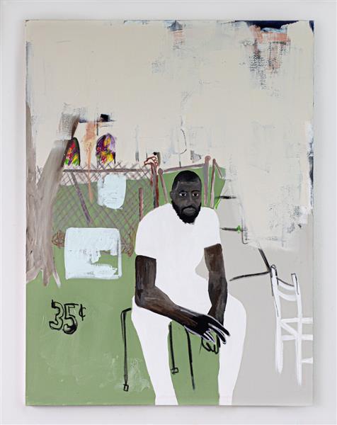 A Self Portrait of An Artist on Narrow Street, 2019 - Jammie Holmes