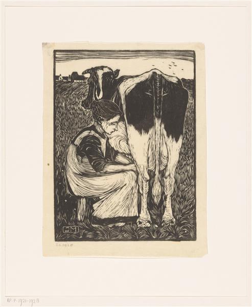 Cow milker, 1914 - Jan Mankes