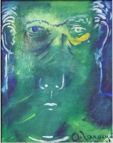 Self Portrait in Green, 1990 - Oleg Holosiy