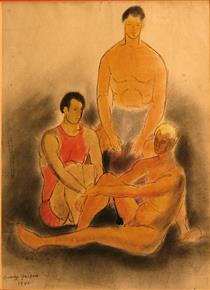 Three Male Figures - Oronzo Vito Gasparo
