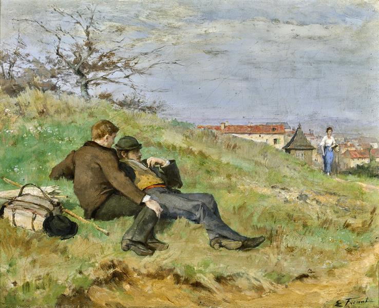 Mathias Schiff and Camille Martin (le Repos Des Artistes), c.1880 - Émile Friant