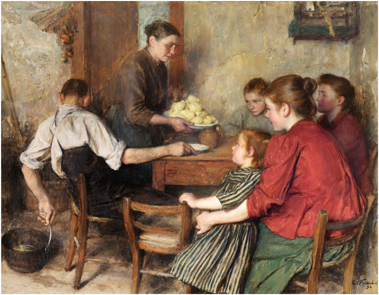 The frugal meal, 1894 - Эмиль Фриан