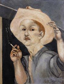 Self Portrait Tipping Hat - Philip Evergood