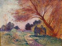 The Cart at the Side of the Path - Ferdinand du Puigaudeau