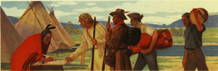 8. Buying Land from the Indians, 1909 - Francis Davis Millet