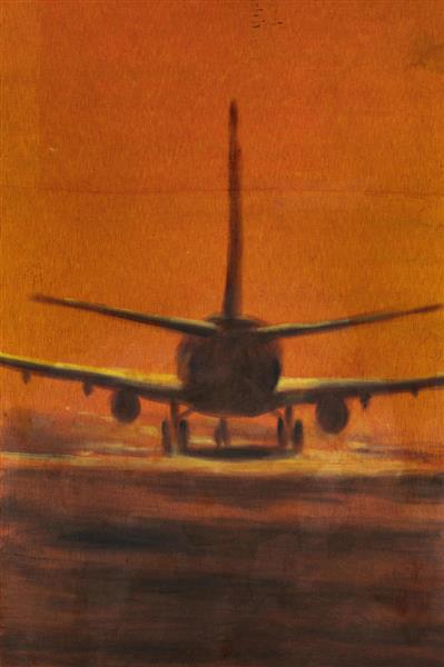 Airplane On The Runway, 1992 - Oleg Holosiy