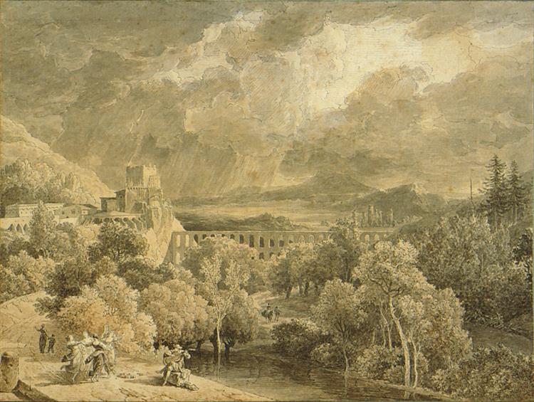 Landscape with An Aqueduct, c.1810 - Никола-Антуан Тоне