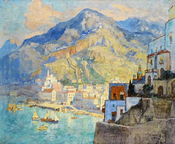 View of Amalfi, 1935 - Konstantin Ivanovich Gorbatov
