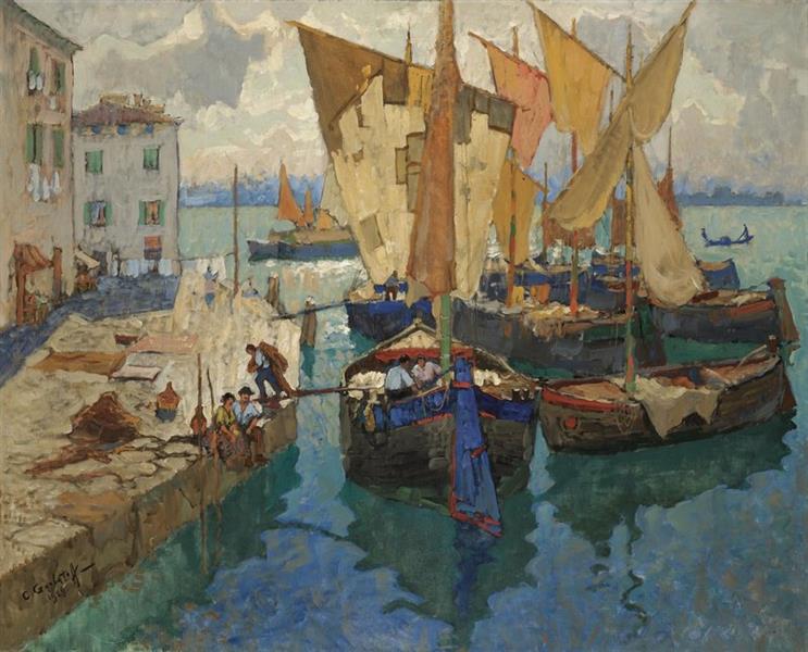 View of Venice, 1929 - Konstantin Ivanovich Gorbatov