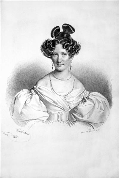 Maria Kriehuber (Born Forstner), Kriehuber's Wife, 1833 - Йозеф Крихубер