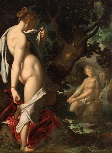 Hermaphrodite and the nymph Salmacis, c.1580 - c.1582 - Бартоломеус Спрангер
