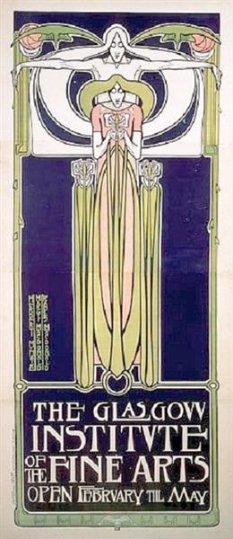 Poster for the Glasgow Institute of the Fine Arts, 1896 - Margaret Macdonald
