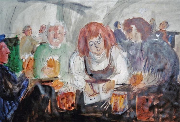 In a Beerhouse in Prague - Maria Bozoky